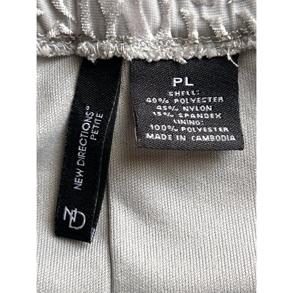 New Directions Womens Petite Gray Off-The-Shoulder Boho Velvet Textured Top PL - Picture 5 of 9